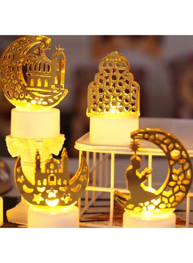 Holiday Led Lights, Iron Moon And Star String Lights, Castle Led Decorative Lights - 6-Piece Set - Image 4